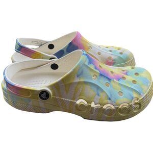 Crocs Classic Tie-Dye Clogs Unisex Size M9/W11 Multicolor Lightweight & Comforta